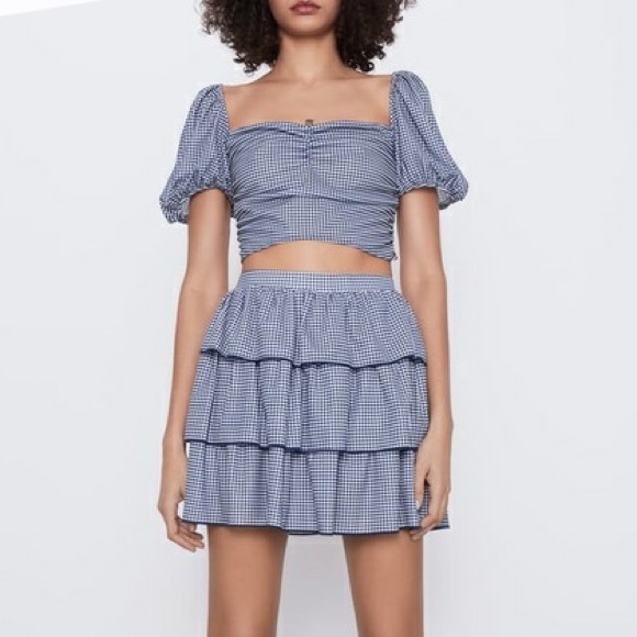 ZARA gingham crop top - Picture 8 of 8